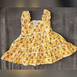 Hanna Andersson Girl's Yellow Muslin Dress, 12-18 months